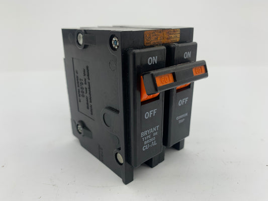 Bryant BR260 2P 60A Circuit Breaker - Reconditioned