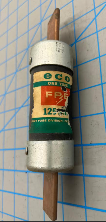 ECO FPE EC125 125 Amp 120VAC One Time Fuse - Used