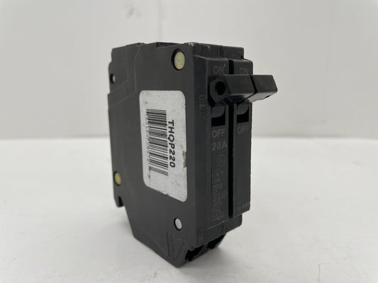 GE THQP220 2 Pole 20 Amp Thin Series Circuit Breaker - Reconditioned