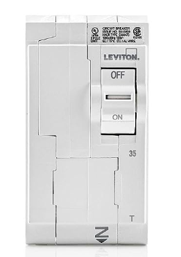 Leviton LB235-T 35 A 2 Pole 120-240 V Plug-On Standard Branch Circuit Breaker - Used