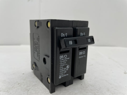 Cutler-Hammer BR215 2 Pole 15 Amp Circuit Breaker - Reconditioned