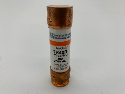 Mersen TR-40R 40A 250V Dual Element Time-Delay Current Limiting RK5 Fuse - New
