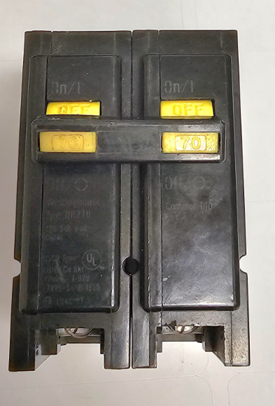 Westinghouse BR270 70 A 2 Pole 120-240 V Circuit Breaker - Reconditioned