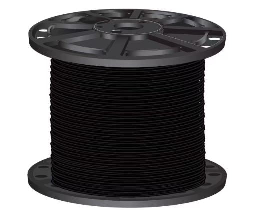 Remee 1C 10 AWG 600V XLPE Sun Res Direct Burial Black Wire 500ft - New
