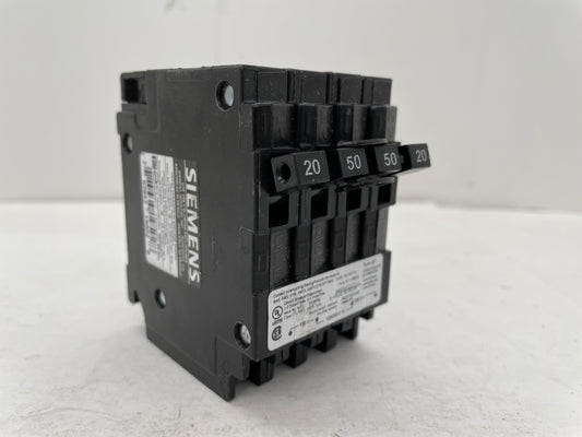Siemens Q22050CT One 2P 50A Two 1P 20A Quad Circuit Breaker - New