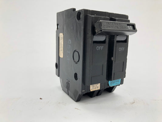 GE THQL2150 Circuit Breaker 2P 50A AMP 120/240V - Reconditioned