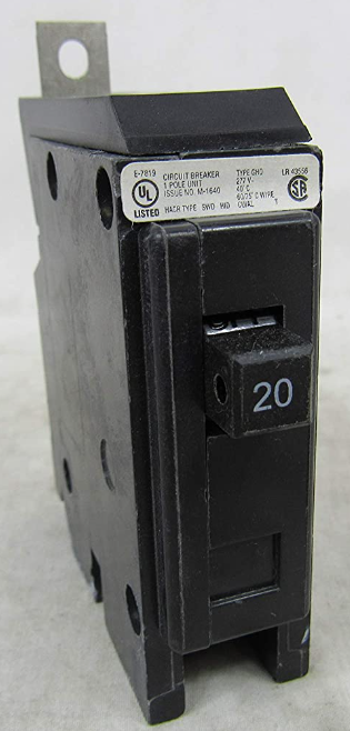 Cutler-Hammer GHQ1020 Single Pole 20 Amp 240 Volt Bolt-On Circuit Breaker - Reconditioned