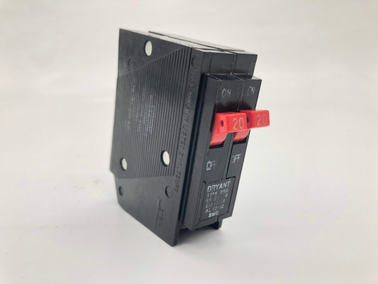 Bryant BR-2020 20A 120/240V 1P 10K Circuit Breaker - Reconditioned