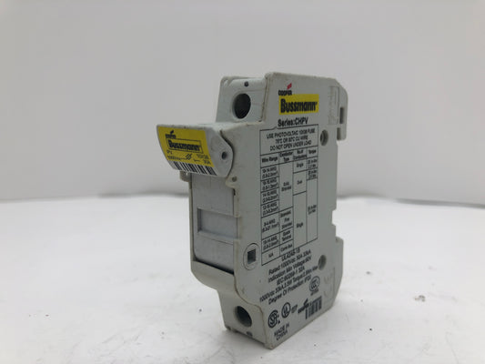 Bussmann CHPV1U Fuse Holder 1Pole 30A 1000Vdc Mfh for 10X38 Gpv - Reconditioned