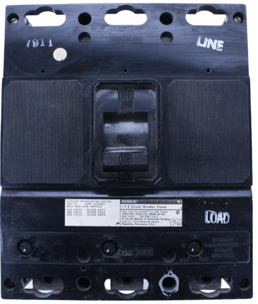 ITE LL3-F600 600 Amp 3 Pole 600 VAC Circuit Breaker - Reconditioned