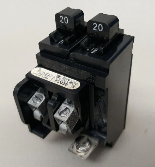 Pushmatic P2020 20 Amp2 Pole Tandem Type P Circuit breaker 120 V - Reconditioned