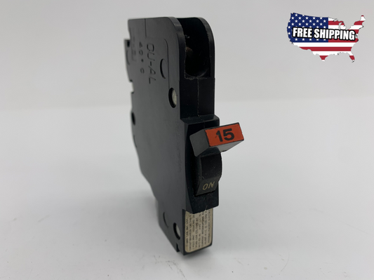 Federal Pacific NC115 15A 1 Pole THIN STAB-LOK Circuit Breaker - Used