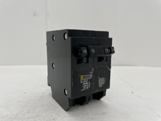Square D HOMT1515215 One 2P 15A Two 1P 15A Quad Circuit Breaker - New