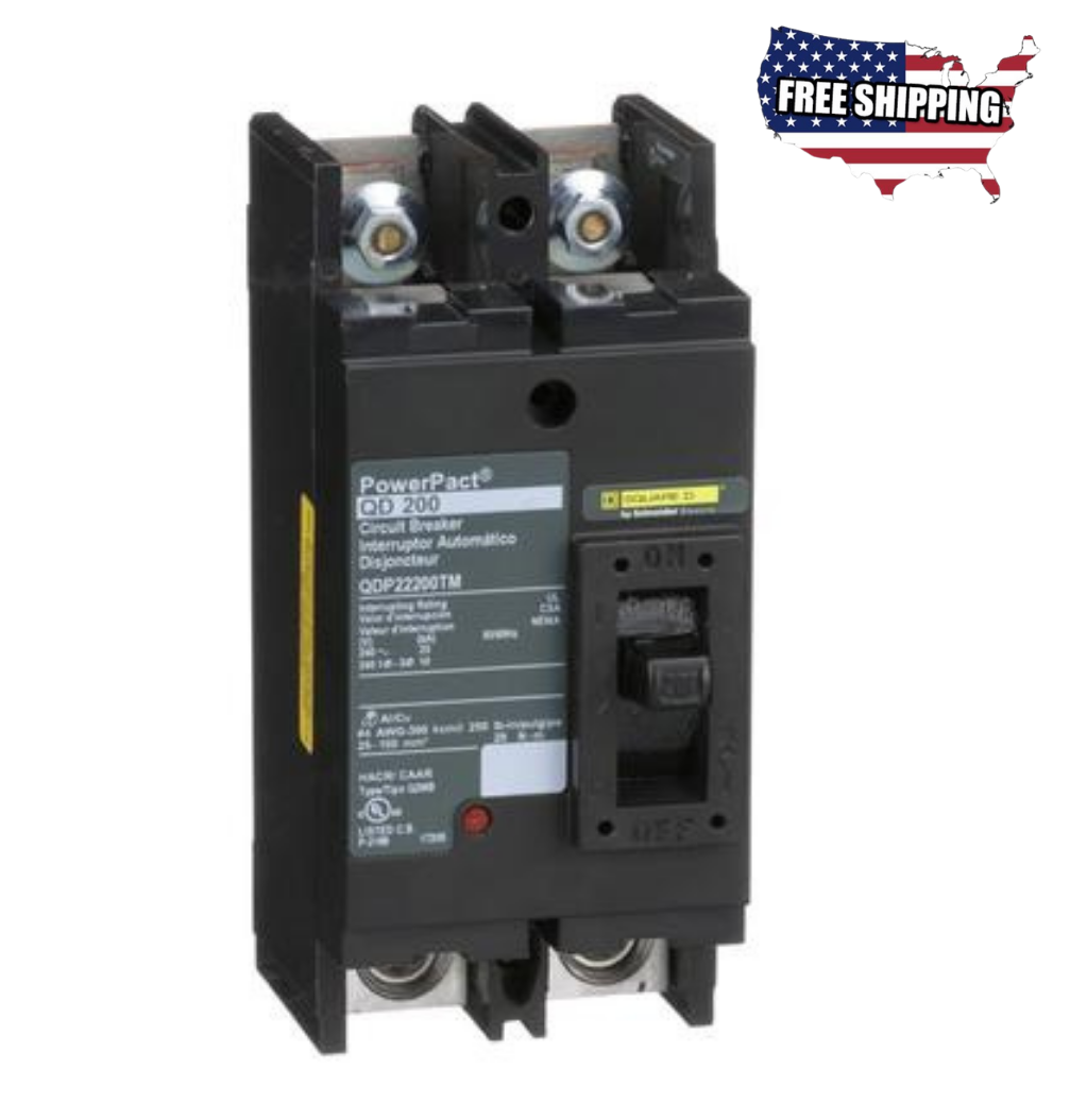 240-Volt 200-Amp QDP22200TM Molded Case Circuit Breaker 600V 125A - Reconditioned