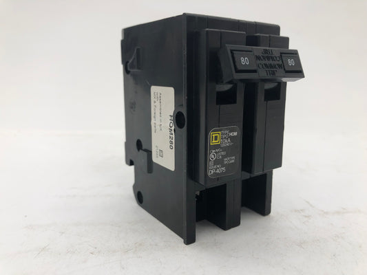 Square D HOM280 80A 2P Circuit Breaker - Reconditioned