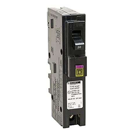 Square D HOM120PDFC Plug-On Neutral 20A 1P Dual Function (AF-GF) Circuit Breaker - New
