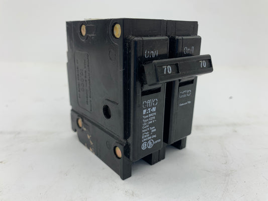 Eaton BR270 Double Pole Interchangeable Circuit Breaker, 120/240V, 70-Amp - Reconditioned