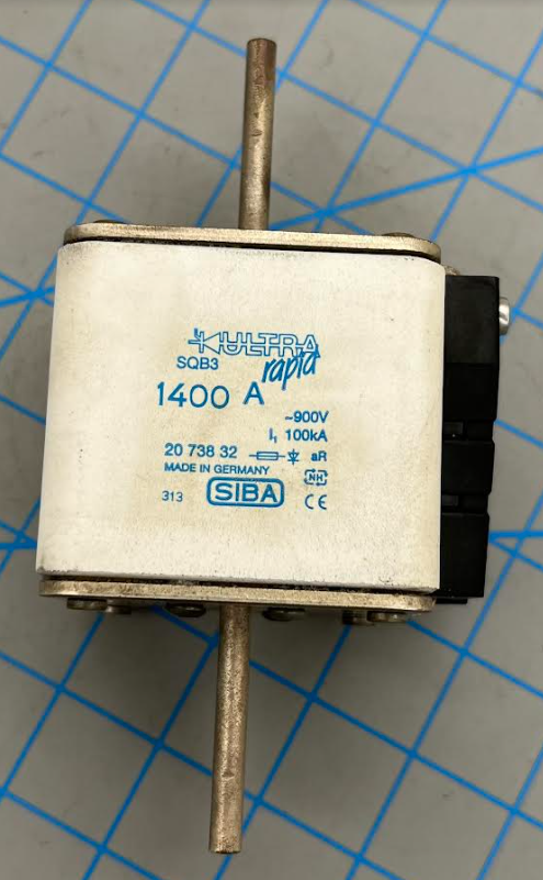SIBA Ultra Rapid SQB3 1400 Amp 900 Volt 100kA Fuse - Reconditioned