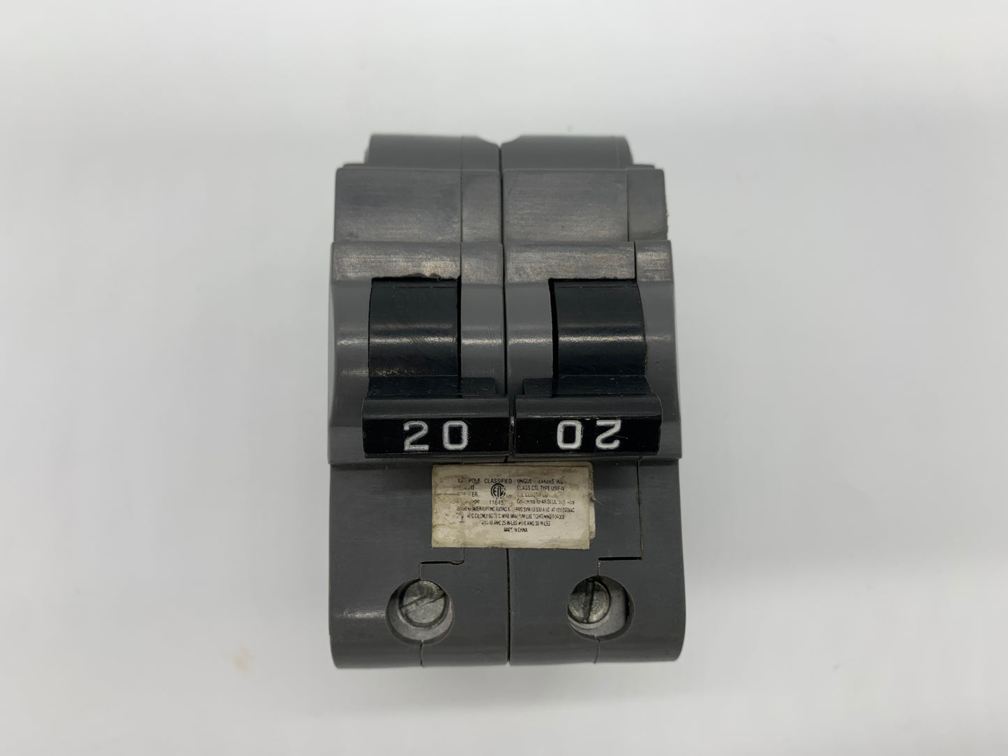 UBIF220N Connecticut Electric Stab-Lok 2 Pole 20 Amp Thick Series - GV - Reconditioned
